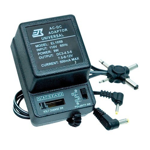 500mA Voltage Adjustable Powerpack (AC/DC Adapter) - 3V to 12V