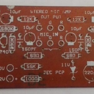 Stereo MIC Amplifier PCB (12VDC)