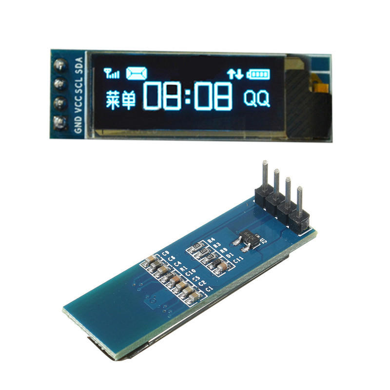 0.91 Inch 128x32 IIC I2C Blue OLED LCD Display Module SSD1306 Driver IC
