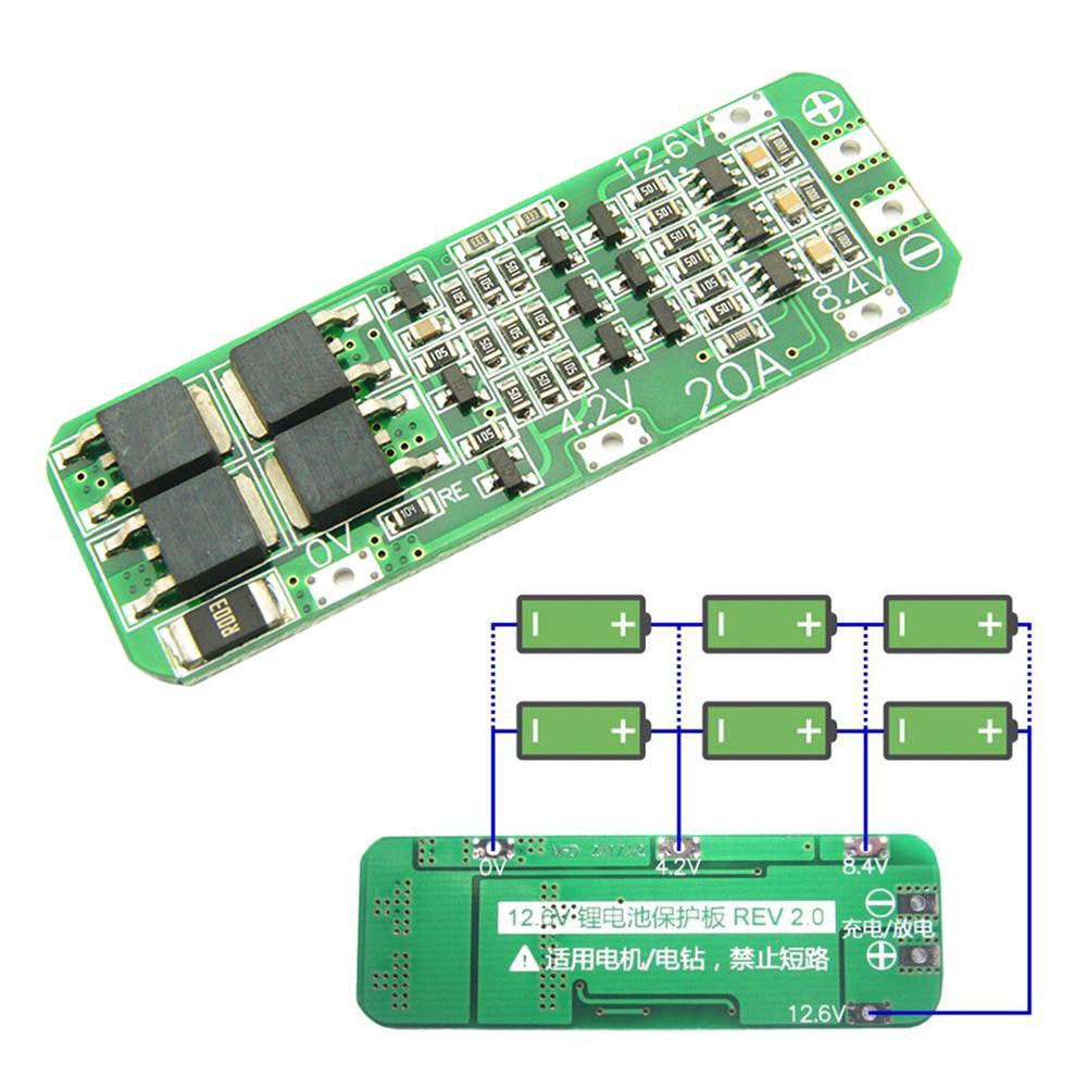 3S 5A 12V Li-ion Lithium Battery 18650 Charger PCB BMS Protection Board Cellha