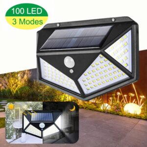 100 LED Solar Outdoor Garden PIR Motion Sensor LED Light