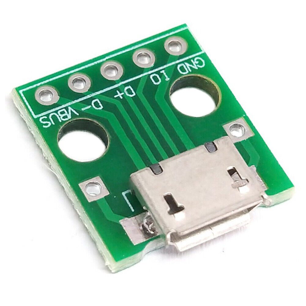 MICRO USB Female to DIP 5Pin Pinboard 2.54mm Micro USB Type B Plug
